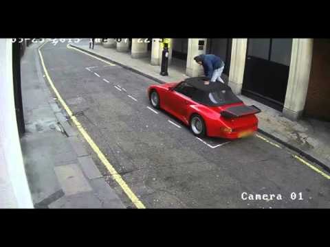 Il tente de voler une Porsche en découpant le toit