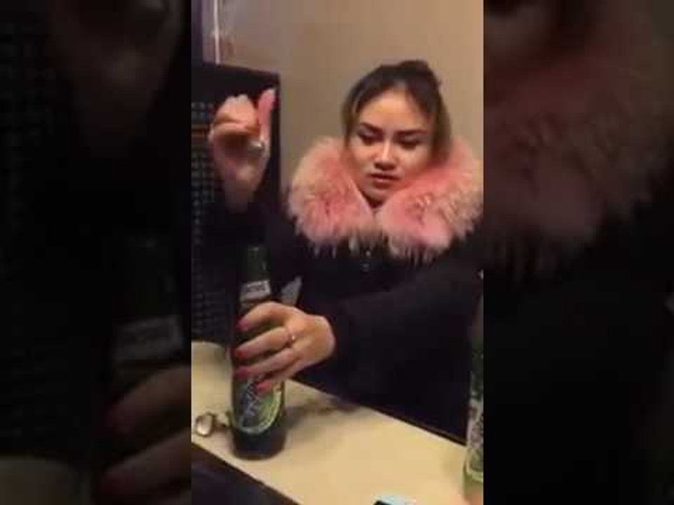 Elle boit 8 bières en 2 minutes