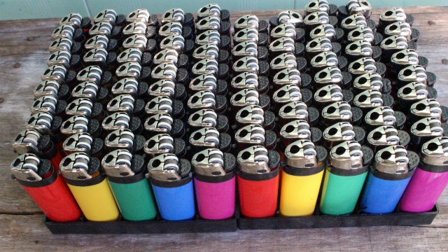 What happens if you burn 100 cigarette lighters