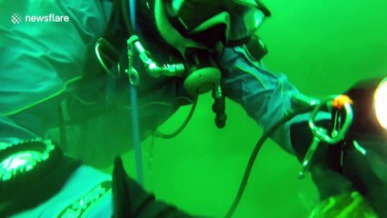 Scuba fisherman finds live fish inside a larger fish