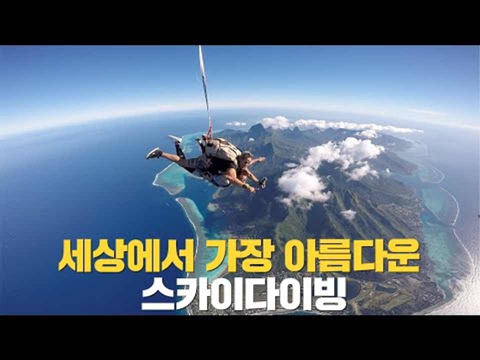[일반인의 소름돋는 액티비티] 세상에서 가장 아름다운 스카이다이빙 타히티 보라보라섬