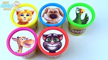 Talking Tom & Friends Play doh Clay Surprise Toys! Learn Colors, Count, Talking Cat, Kids