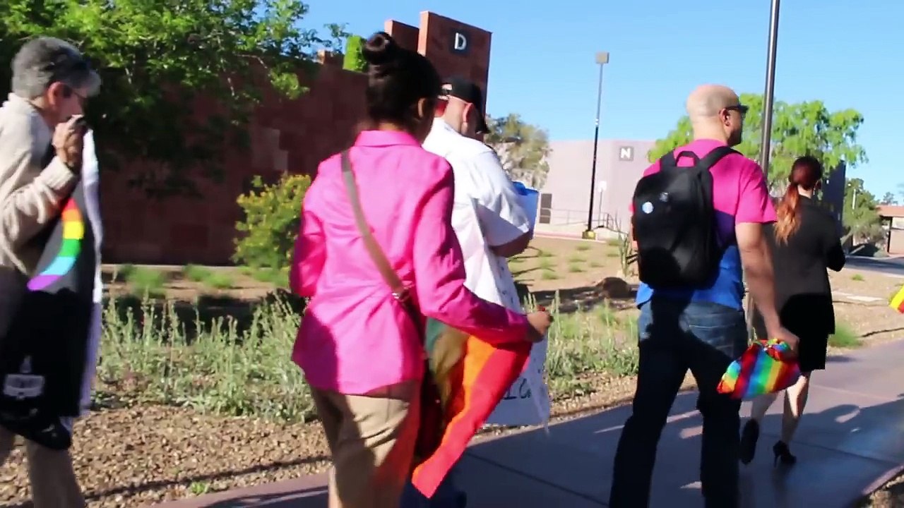 Westboro Baptist Church with Shirley Phelps Roper protest in Las Vegas