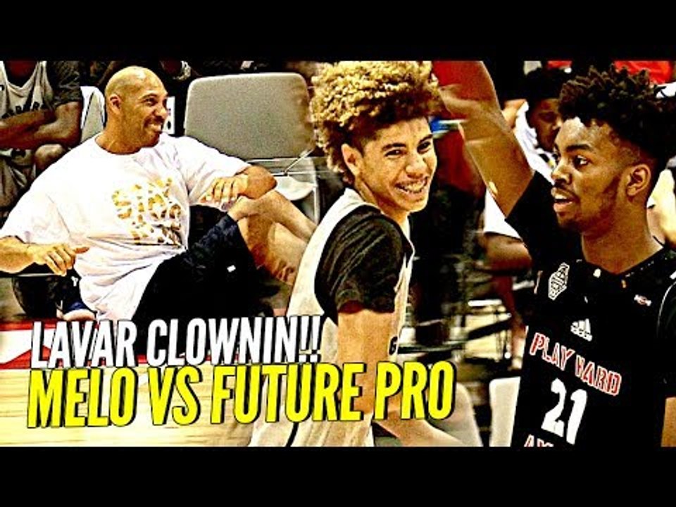 LaMelo Ball TRIPLE DOUBLE vs Future NBA Pro! LaVar Doing SIT UPS During GAME!! Wtf 