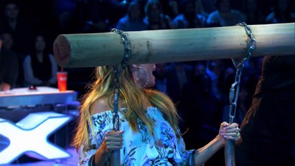 Tulga_ Strongman Creates Human Swing With Heidi And Howie - America's Got Talent