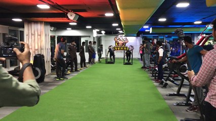 DJ work out fun at steel gym10