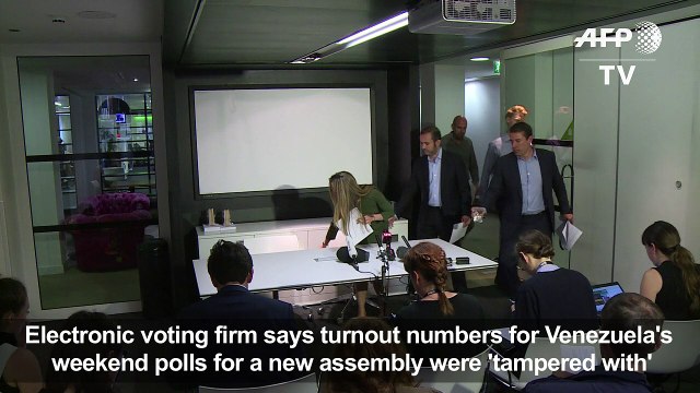 Venezuela poll turnout figures 'manipulated': e-voting firm