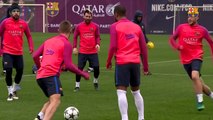FC Barcelona training session: Final session before trip to Glasgow