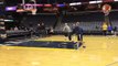 Oldest player in the NBA, Vince Carter, throws down a reverse windmill in practice !