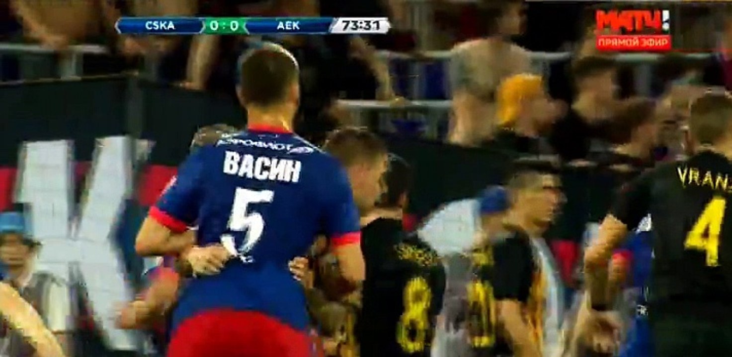 Bibras Natcho GOAL HD - CSKA Moscow (Rus) 1-0 AEK Athens FC (Gre) 02.08.2017