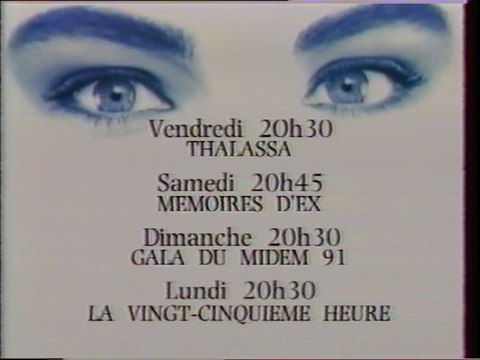 FR3 - 25 Janvier 1991 - Publicités, Bandes annonces, Soir 3, Météo
