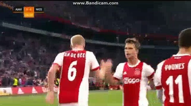 Donny van de Beek Goal Ajax (Hol) 1-1 (Frc) OGC Nice 02.08.2017