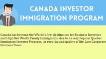 Canada Investor Immigration Program