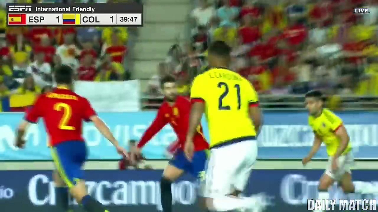 Spain vs Colombia 2-2 - All Goals & Highlights - International Friendly 07-06-2017 HD