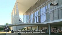 Presidente Temer acompanhou a votação da denúncia pela TV