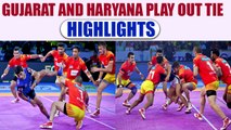PKL 2017: Gujarat Fortune and Haryana Steelers play out 27-27 draw, highlights | Oneindia News