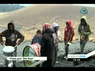 Pobladores de Santiago Xalitzintla le dieron una ofrenda a "Don Goyo"