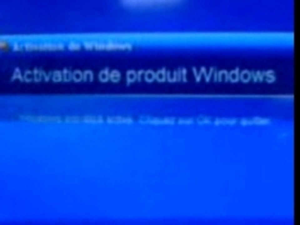 Activation Windows XP Professionnel