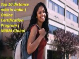 (MIBM GLOBAL)Top 10 distance mba in india  Online Certification Program