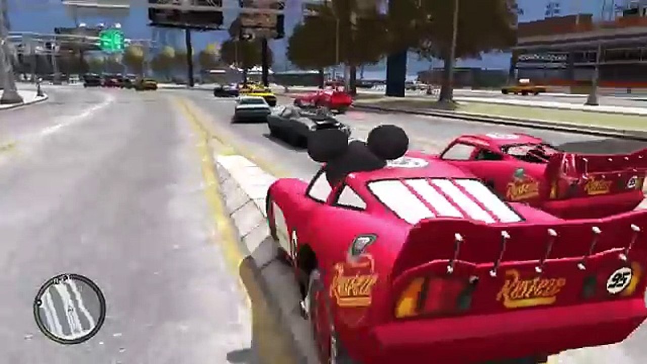Mickey Mouse Drives Disney Cars Lightning McQueen