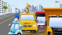 The Truck w Bulldozer and Cement Mixer Truck - Car Cartoons for Kids - New Trucks for children