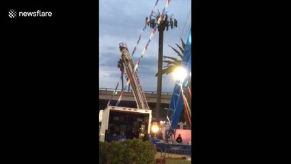 Firefighters rescue man after bungee jump malfunction