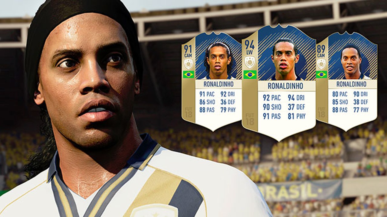 FIFA18 : Les légendes en 3 versions + annonce Ronaldinho