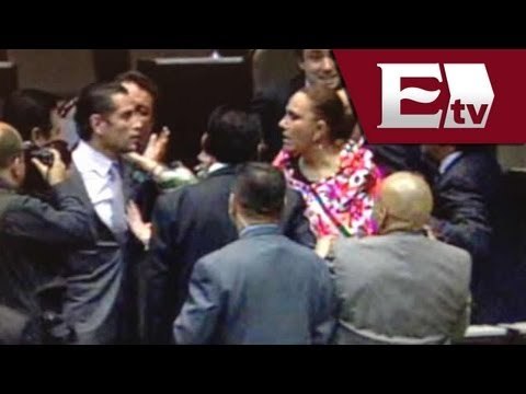 Pleito entre Diputados PAN, PRI Y PVEM en la Cámara Diputados/ Vianney Esquinca