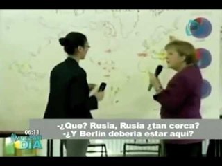 Merkel reprueba en geografía; no sabe ubicar Berlín en un mapa
