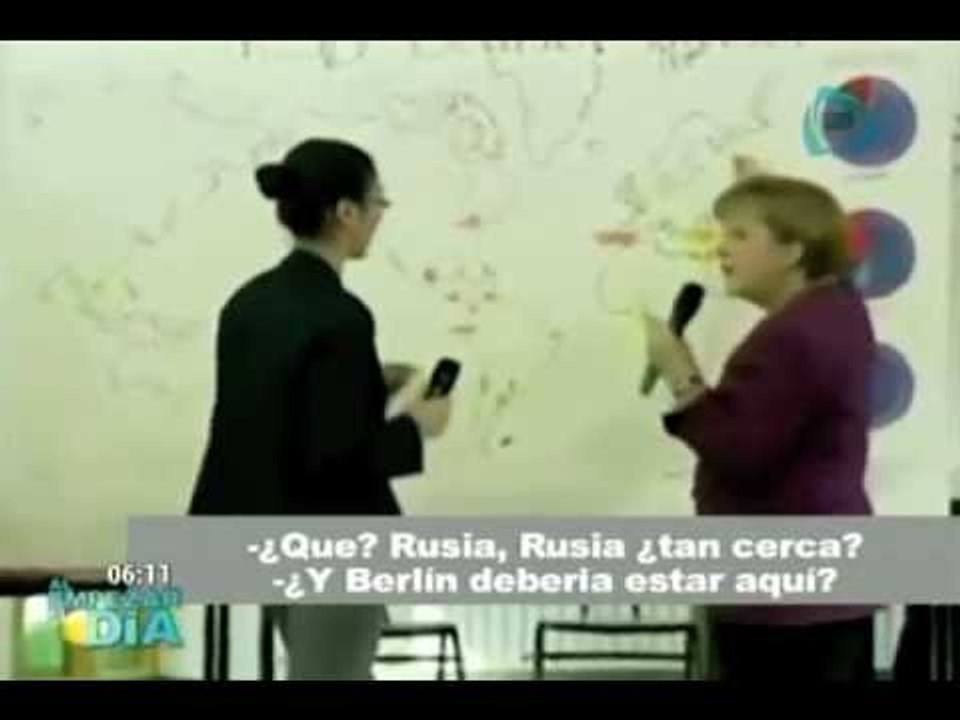 Merkel reprueba en geografía; no sabe ubicar Berlín en un mapa
