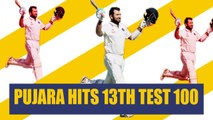 India vs Sri Lanka test: Pujara hits 13th test 100, 3rd consecutive against SL | Oneindia News