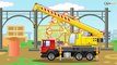 Tractor Truck & Giant Crane NEW Car Cartoons Real Diggers Trucks for Kids