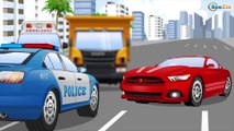 Learn Vehicles The Police Car chases Racing Cars - Emergency Car - New Cartoons for Kids