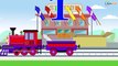 LEARN COLORS for Kids w Trains - New Car Cartoons Learning Video for Babies