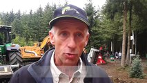Yves Pirothon , entrepreneur forestier à Manhay, évoque sa participation aux démos forêt.