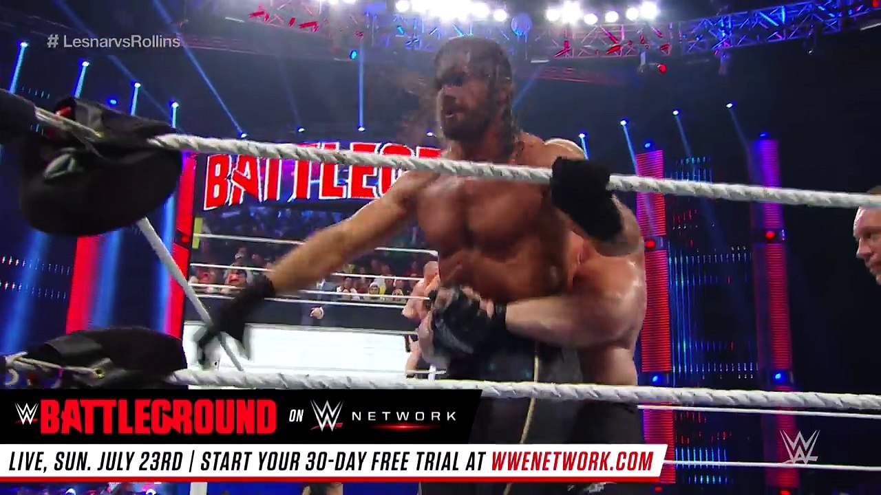 FULL MATCH — Seth Rollins vs Brock Lesnar - WWE World Heavyweight Title Match: WWE Battleground 2015