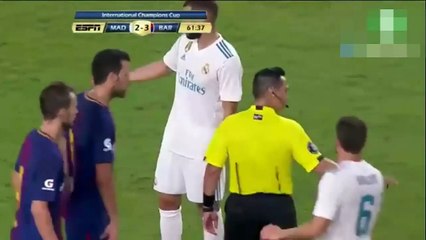 Ivan Rakitic Push  the referee  Real Madrid vs Barcelona 2 3 7/30/2017