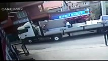 Zonguldak'ta Tır'daki İş Kazası Güvenlik Kamerasında