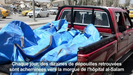 Des ruines à la morgue, à la recherche des disparus de Mossoul
