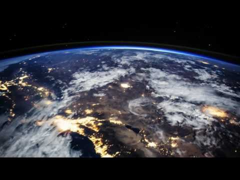 Moon Glints on Pacific Ocean, Seen from Space Station