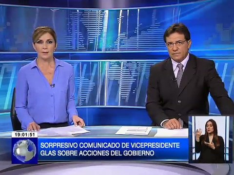 Sorpresivo comunicado de Vicepresidente glas sobre acciones del gobierno
