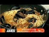 Cocinemos Juntos. Spaguetti con mejillones y jitomates