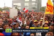 Centro de Lima: maestros radicalizan su medida de protestas