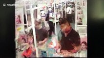 Portable phone charger explodes on train