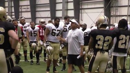 Sean Payton coaches up Saints on 'Red Zone Scramble' drill