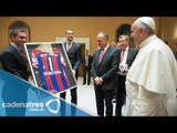 El club Bayern Múnich visita en El Vaticano al papa Francisco
