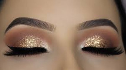 Classic Brown Glitter Eye Makeup Tutorial for girls