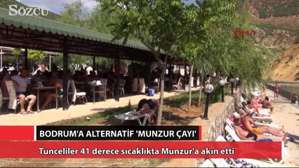 Tunceliler 41 derece sıcaklıkta Munzur'a akın etti