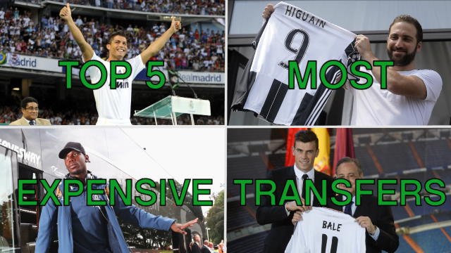 Top 5 most expensive transfers