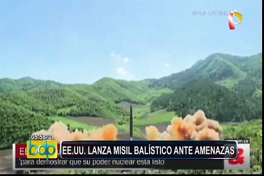 EEUU prueba misil balístico en medio de tensiones con Corea del Norte